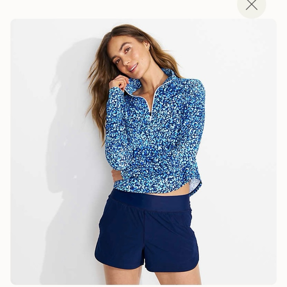 Women's Lands’ End Navy Blue Swim Shorts